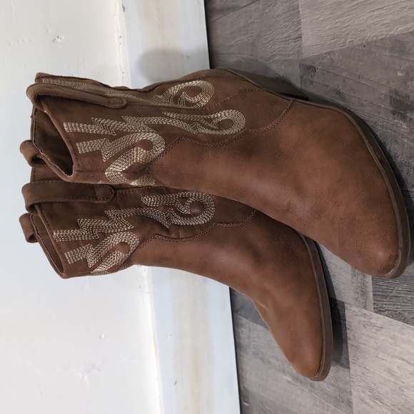 Cowgirl Boots Rampage Ladies Boots Rampage Black Cowboy Boots 9 - Picture 2 of 12